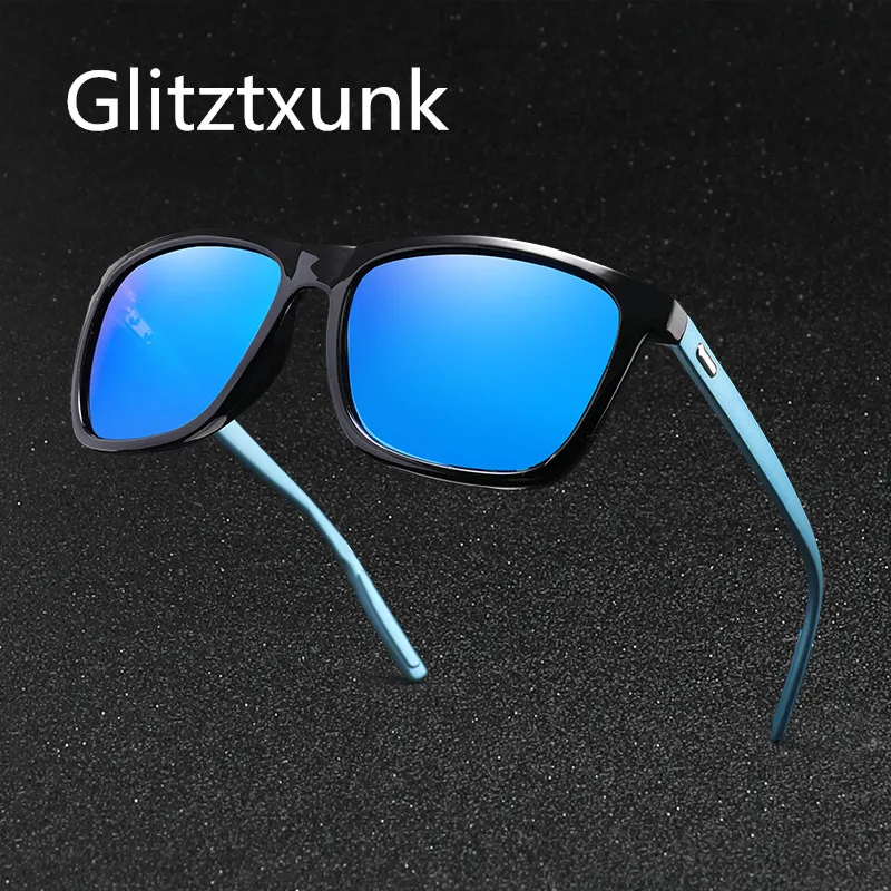 

Мужские классические солнцезащитные очки Glitztxunk, черные поляризационные квадратные очки для путешествий и вождения, 2019
