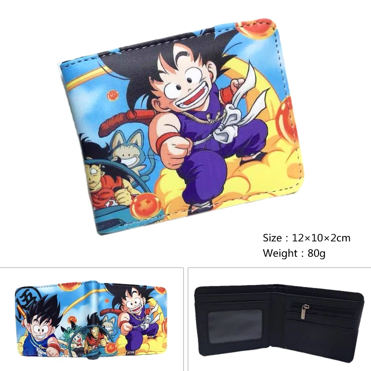 Аниме Dragon Ball Z кошелек Супер Saiyan Goku Vegetto для мальчиков и девочек карман на молнии для монет PU короткий держатель для карт - Цвет: BB