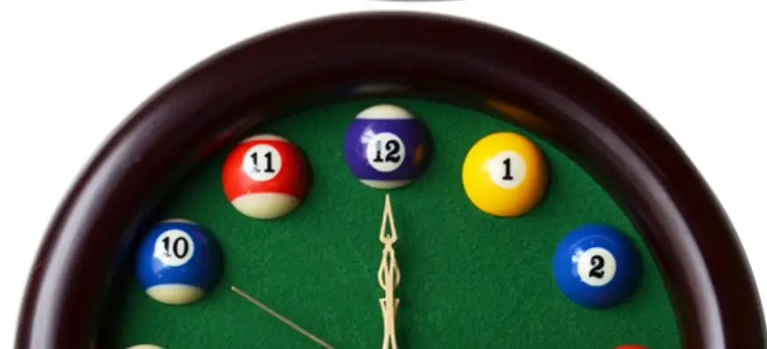 Billiards Snooker timepiece wall clock creative personality fashion Wall Modern art Quartz mute design | Дом и сад