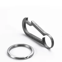 high quality metal keyring men 420 stainless steel simplicity keychain key holder belt buckles super lightweight car key chain