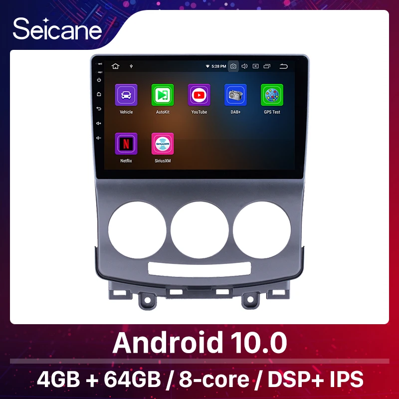 Seicane Android 10 0 автомобильный Радио GPS навигация Мультимедиа Стерео головное