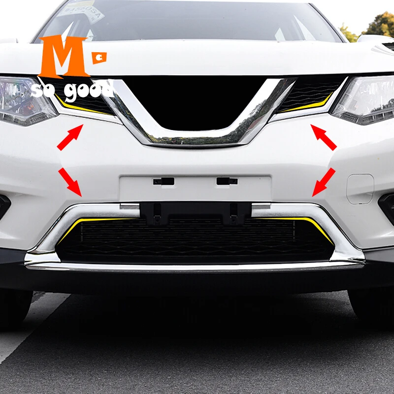 2014 2015 2016 для nissan x trail XTrail Rogue t32 Передняя Верхняя решетка гриль литьевая палочка