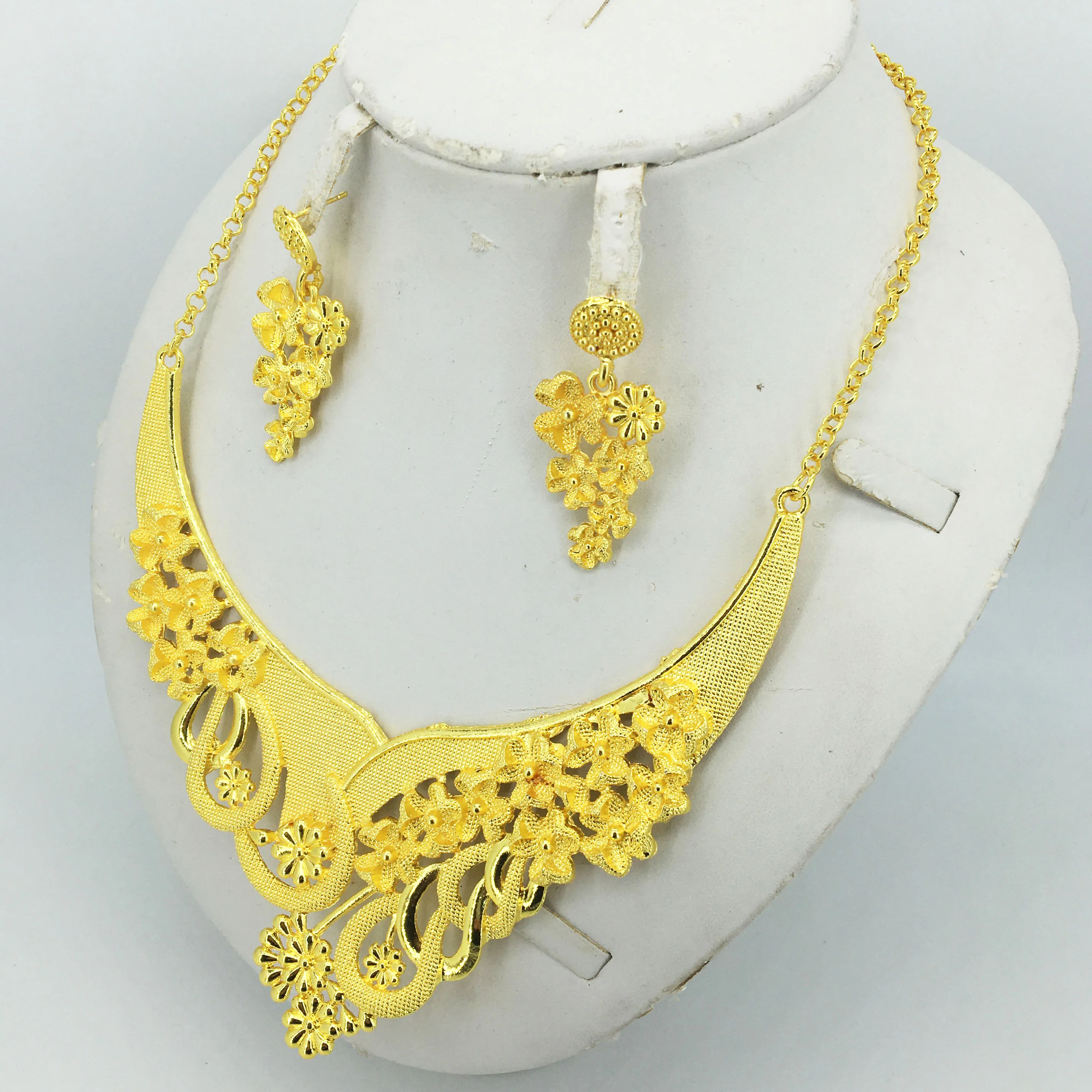 Горячая мода Свадебный Дубай Африка Нигерия Африканский комплект ювелирных