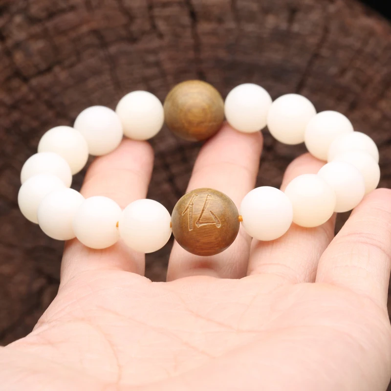 Ожерелье из настоящего природного корень дерева Бодхи унисекс 12 мм наручные