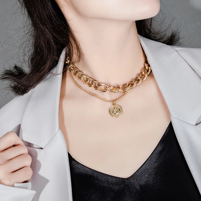 

Женское ожерелье с подвеской в стиле панк-ретро с портом