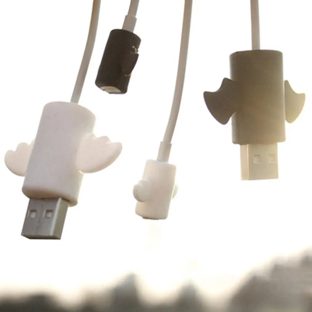 

Cute Angel Simple Cable Protector Data Line Protector Sheath Cable Winder Cover for IPhone Original USB Charging Cable