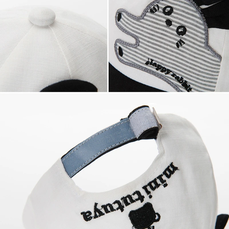 Лидер продаж детские летние дышащие шапки с заячьими ушками для новорожденных