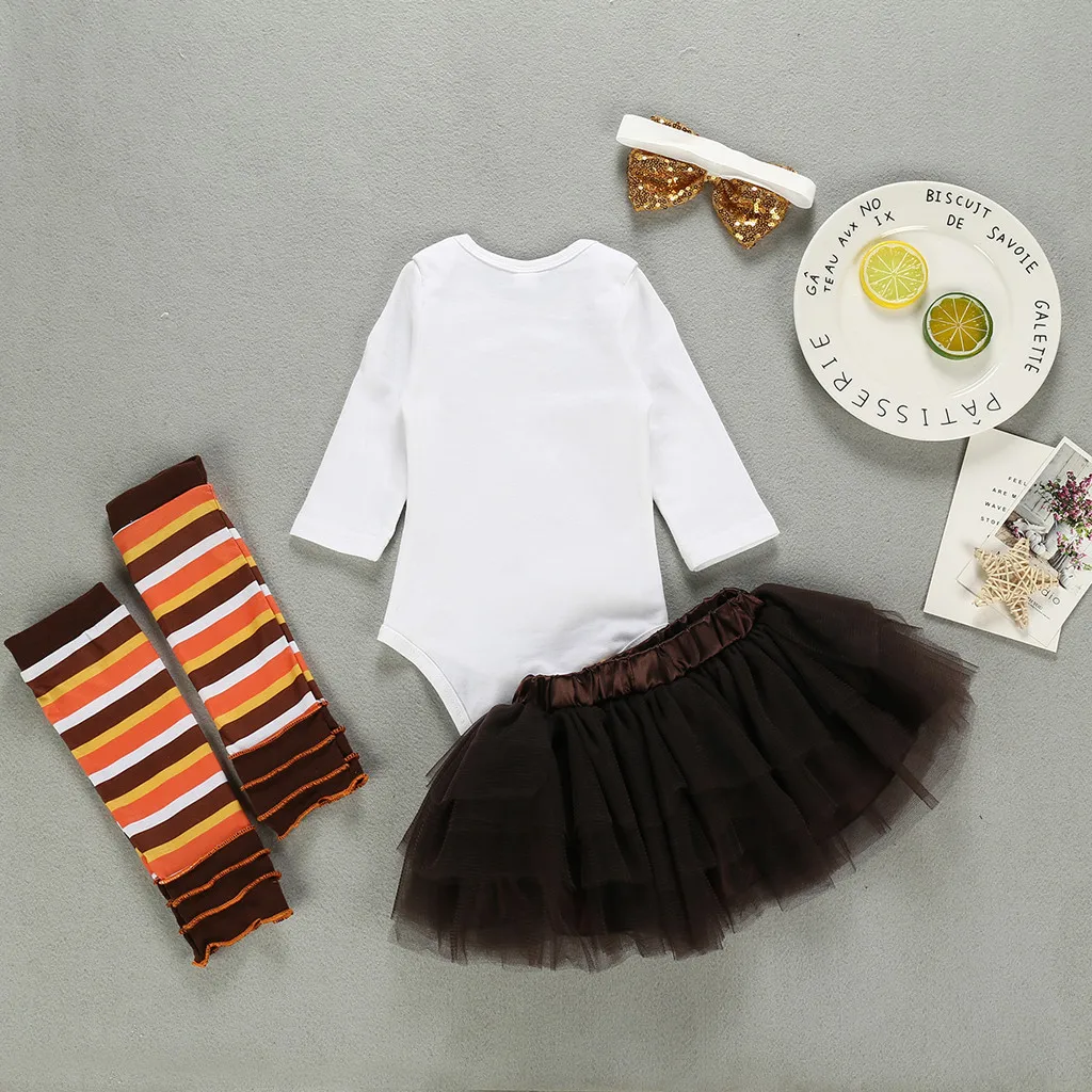 Одежда для Дня благодарения новорожденных Модный комплект одежды маленьких