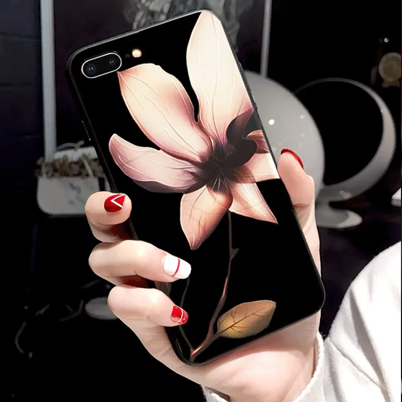 Чехол для телефона с цветочным дизайном OPPO A9 2020 мягкий силиконовый 3D чехол AX7 A5S AX5S