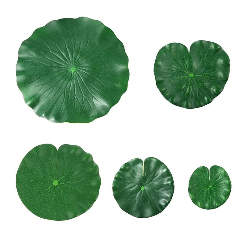 10 шт. 5 видов искусственных плавающих поролоновых листьев лотоса лилии подушечки