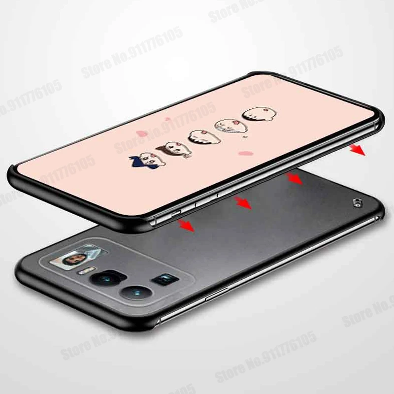 Матовый безрамочный чехол с кольцом-держателем для телефона Xiaomi 11 Ultra 10S 10T Lite