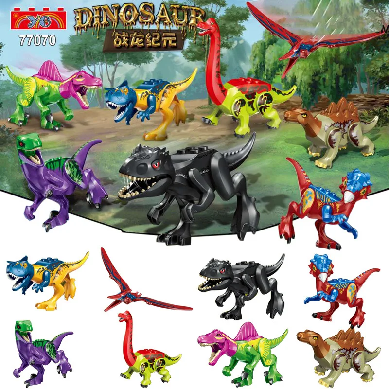 Красочные Динозавры юрского периода Модель набор милые пластиковые животные