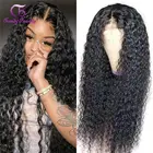 Парик из натуральных волос с крупными волнами, 13x4, al, 180, предварительно выщипанные парики из натуральных волос Реми 5x5