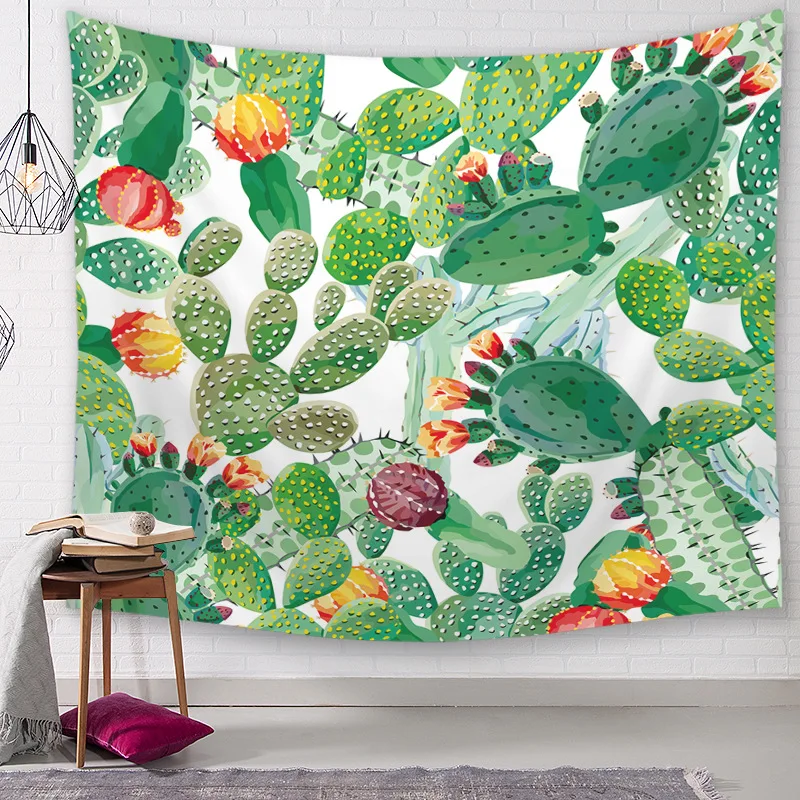 CAMMITEVER завод стене висит ткань зеленый гобелен с изображением листьев Wall Art ковер