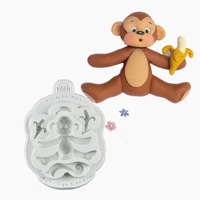 3d monkey silicone mold for baking fondant cake mould cake decorating tools sugar buttons kitchen gadgets and accessories m1155