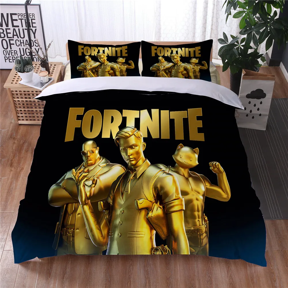Fortnite Постельное белье евро форнит Комплект постельного белья размер King Size одеяло