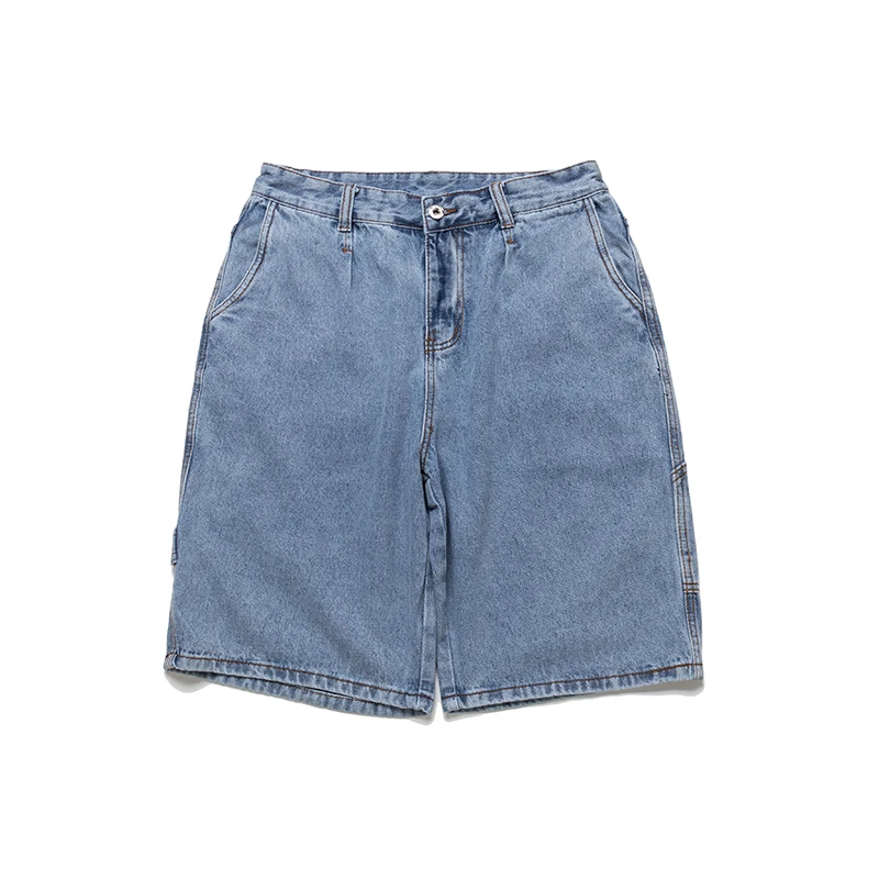 Уличные джинсовые шорты в японском ретро стиле мужские и женские свободные брюки