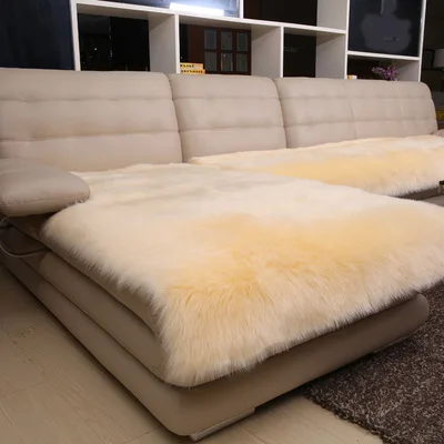 Мягкие чехлы из искусственного меха для дивана шезлонг гостиной длинный