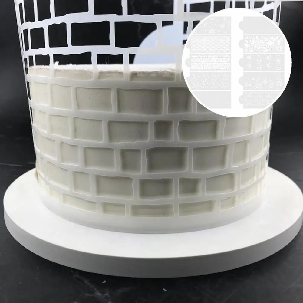 

Красивый коврик для украшения торта, безопасная декоративная текстура, форма для помадки, форма для торта, резак для помадки, 10 шт./компл.