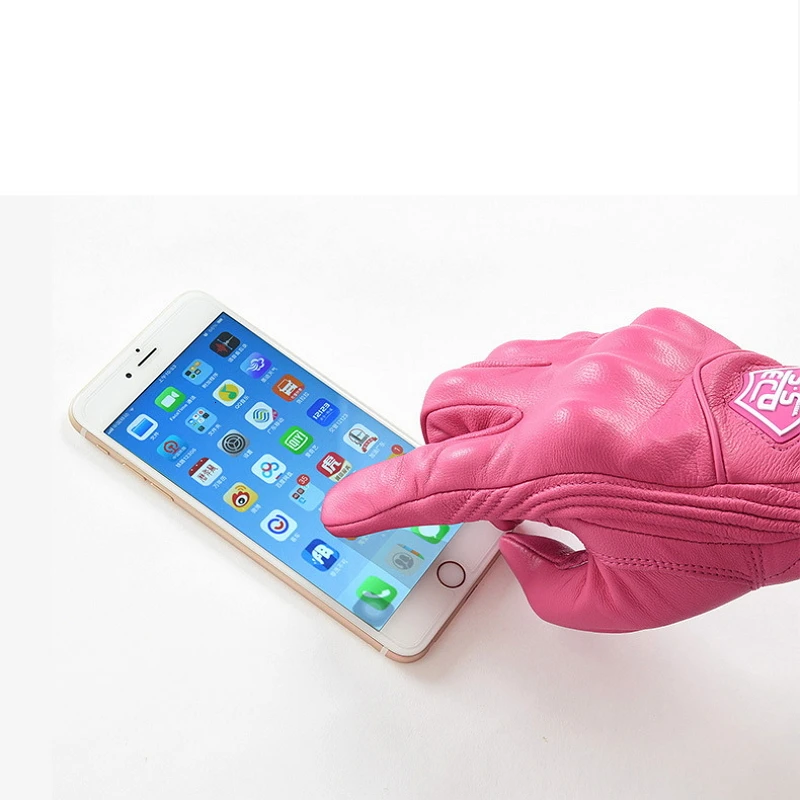 Кожаные Мотоциклетные Перчатки для сенсорных экранов защитные гоночные