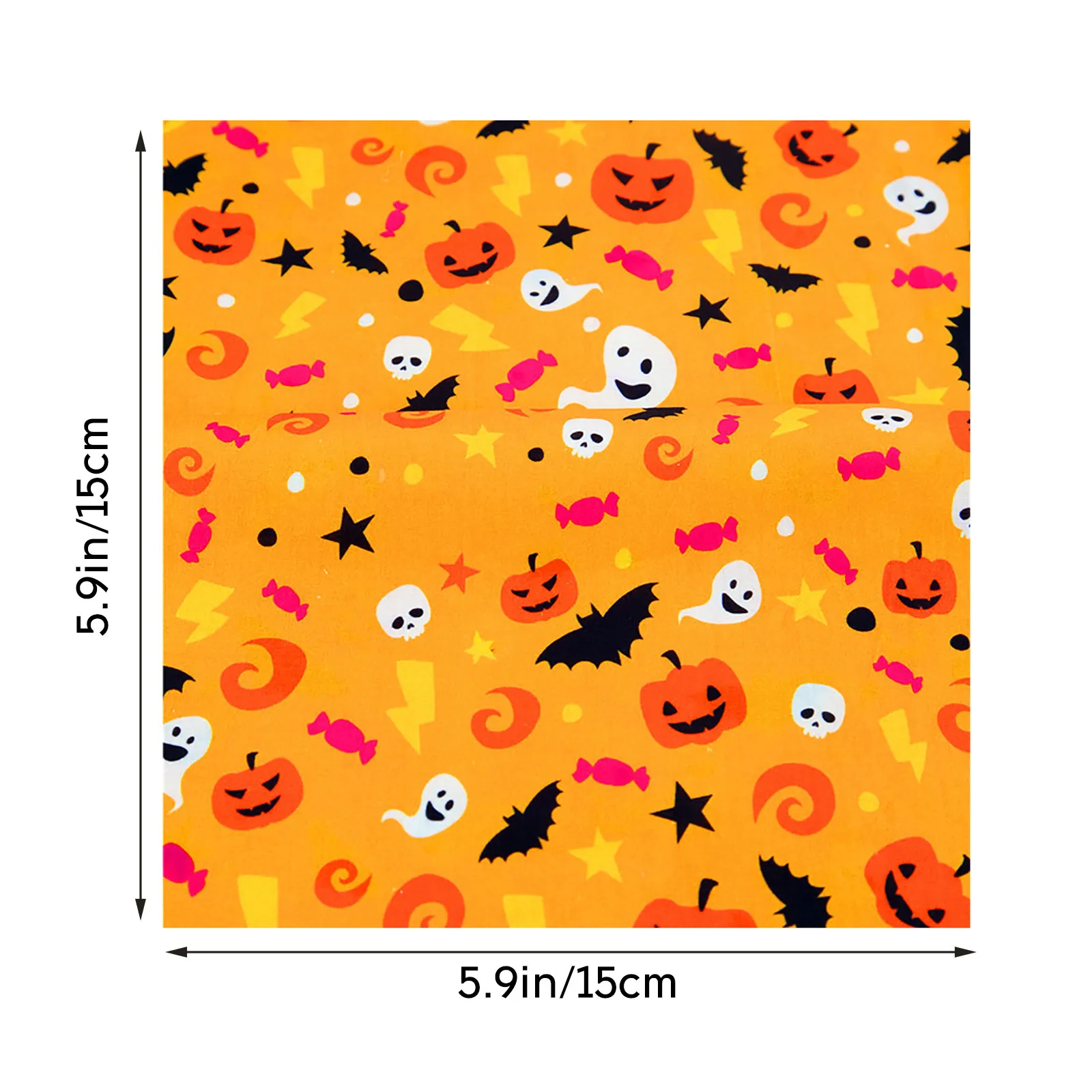 6 шт. детский хлопковый носовой платок с принтом тыквы | Дом и сад