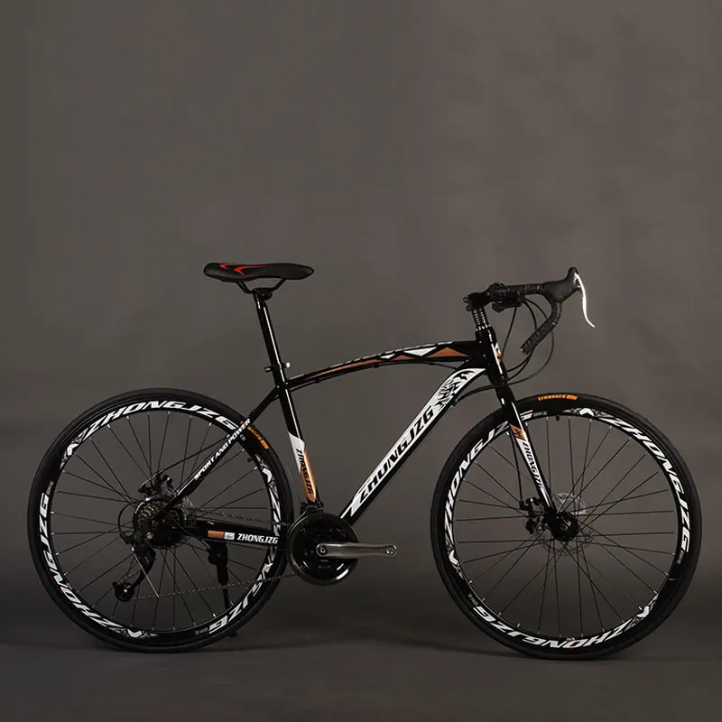 Bicycle Road Bike 26 Inch 27 Speed Fixed Gear Shifting Double Disc Brakes Bending Muscles Men and Women | Спорт и развлечения