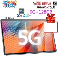 new 10 1 inch ten core 6g128gb wifi tablet android 9 0 dual sim card dual camera tablet call mobile phone tablet gift