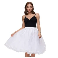 summer ladies tulle petticoat fluffy organza skirt multicolor retro knee length skirt dance skirt