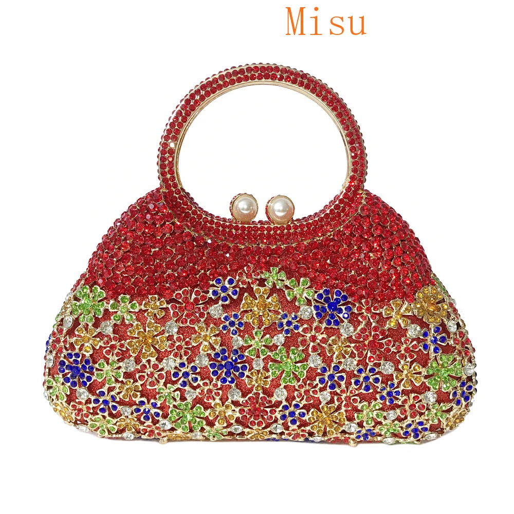 

Women's Bags Alloy Evening Bag Crystals / Hollow-out Gold / Fall & Winter