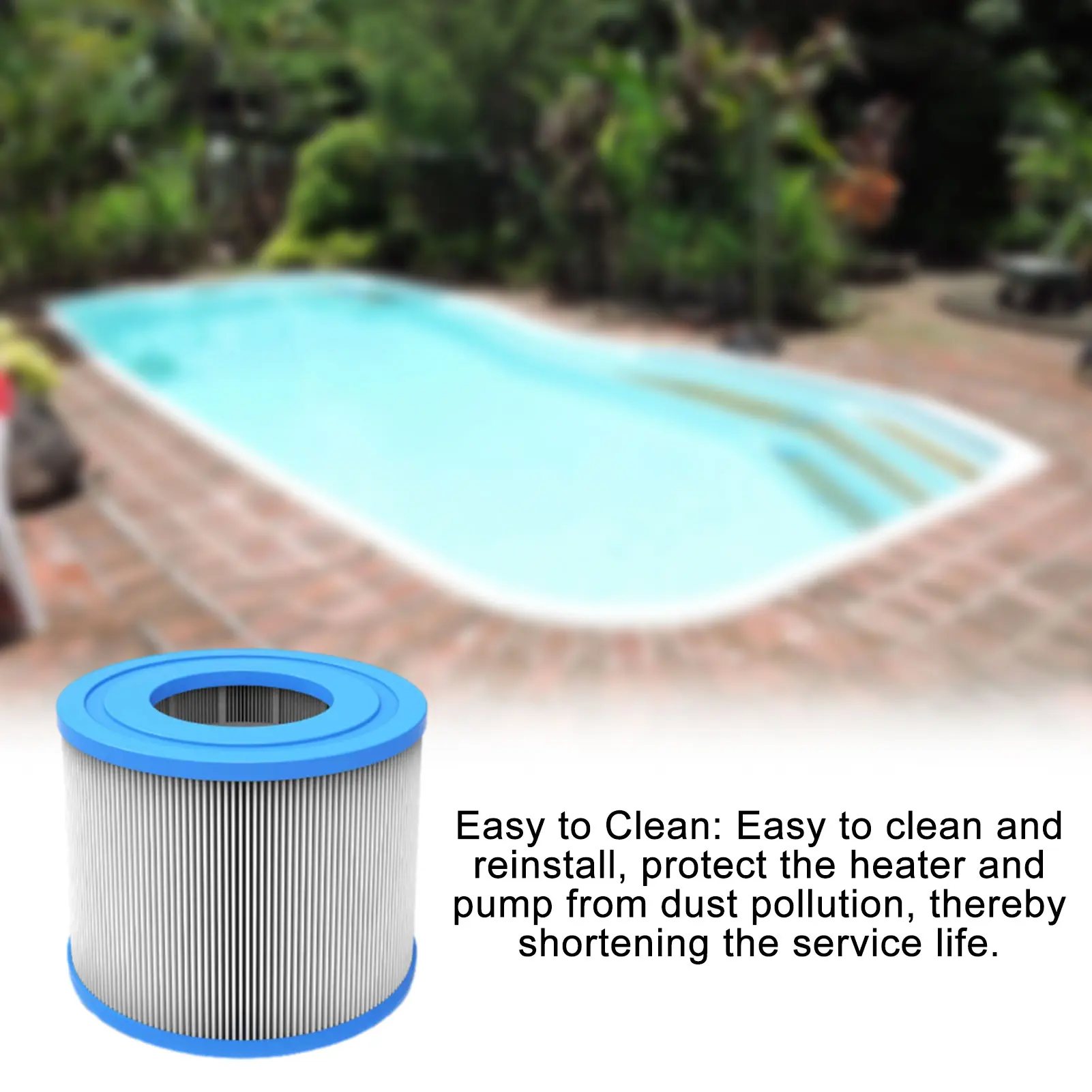 

Filter Cartridge For Wave Spa Easy To Clean Replacement Filter For Swimming Pool Daily Care PET Non-woven Fabric