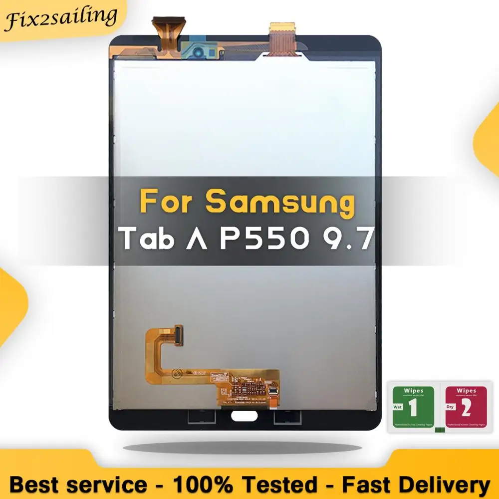 ЖК дисплей для Samsung Galaxy Tab A 9 7 &quotSM P550 SM P555 сенсорный экран дигитайзер сборки