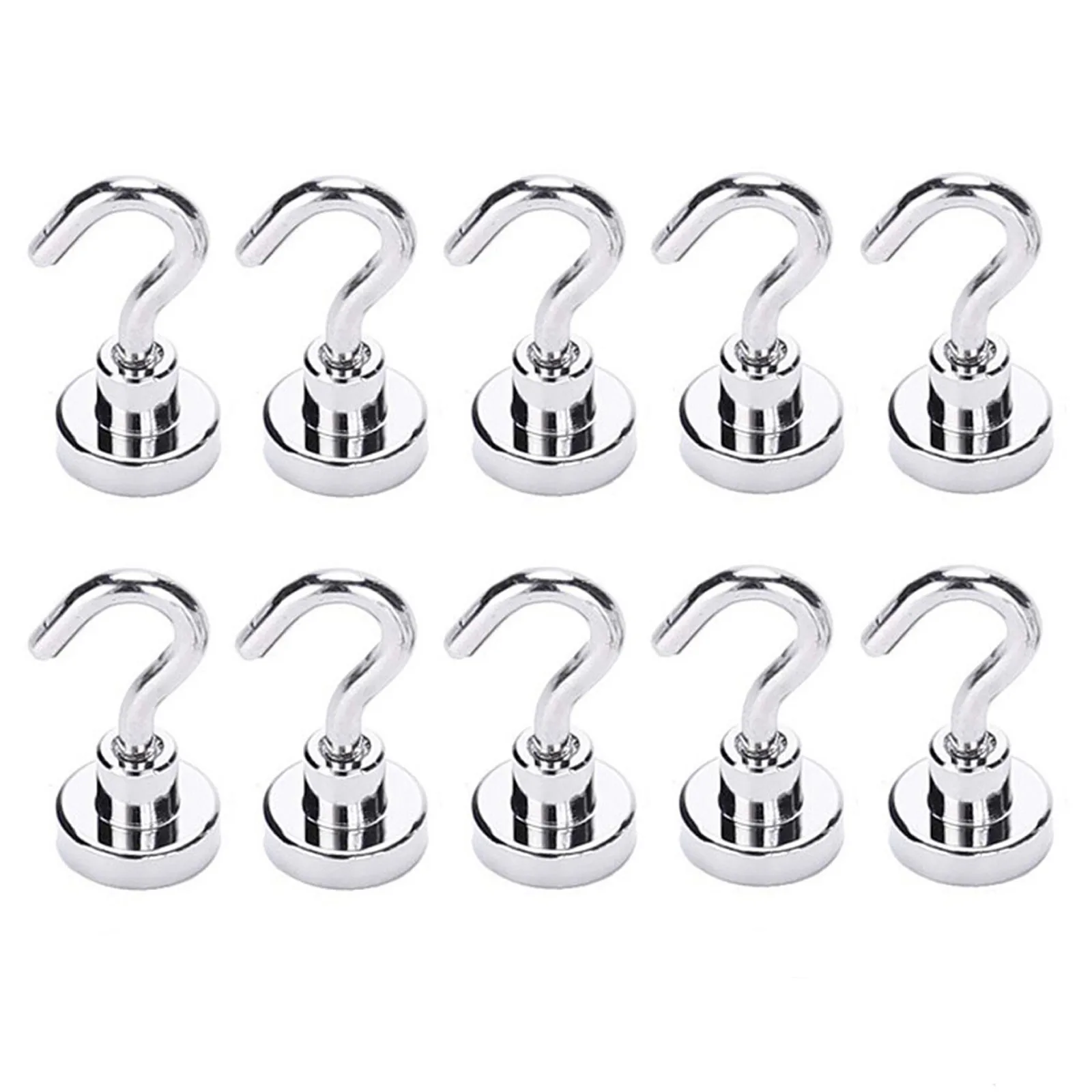 

Neoteck 10 Pcs Swivel Swing Powerful Magnetic Hooks Neodymium Magnet Hooks Wall Holder Ceiling Fridge Storage Hold Up 15kg