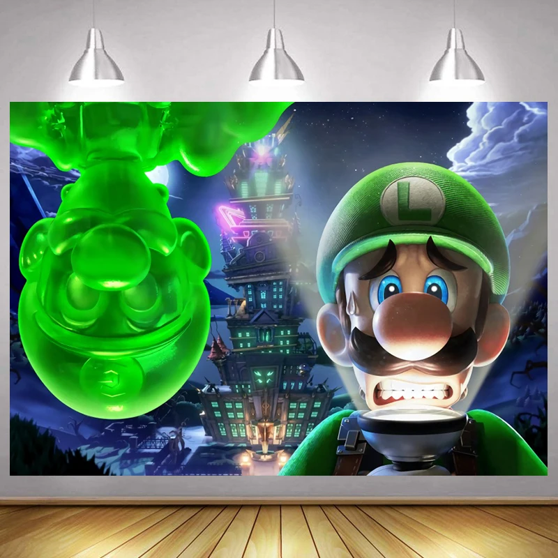 Виниловый фон для вечерние фотосъемки в стиле Луиджи | Дом и сад