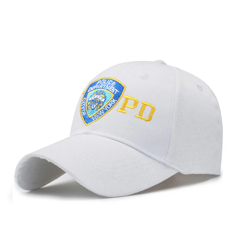 Новая модная полицейская бейсбольная Кепка с вышивкой NYPD тактическая Кепка s для мужчин и женщин уличная армейская кепка Повседневная шляпа для отца Мужская Snapback Casquette - Цвет: Белый
