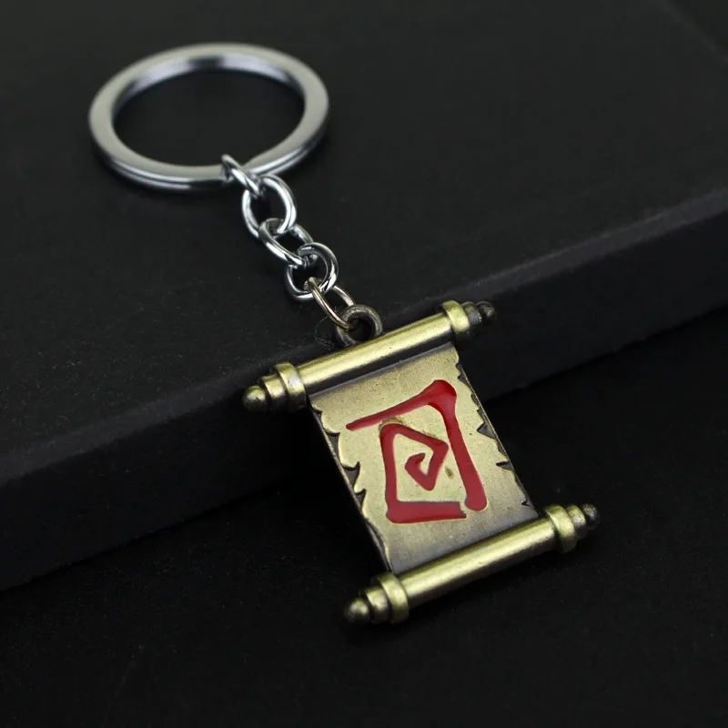 Игра Dota 2 город портала прокрутки брелок для друзей мужской Colar Masculino Llaveros Dota2