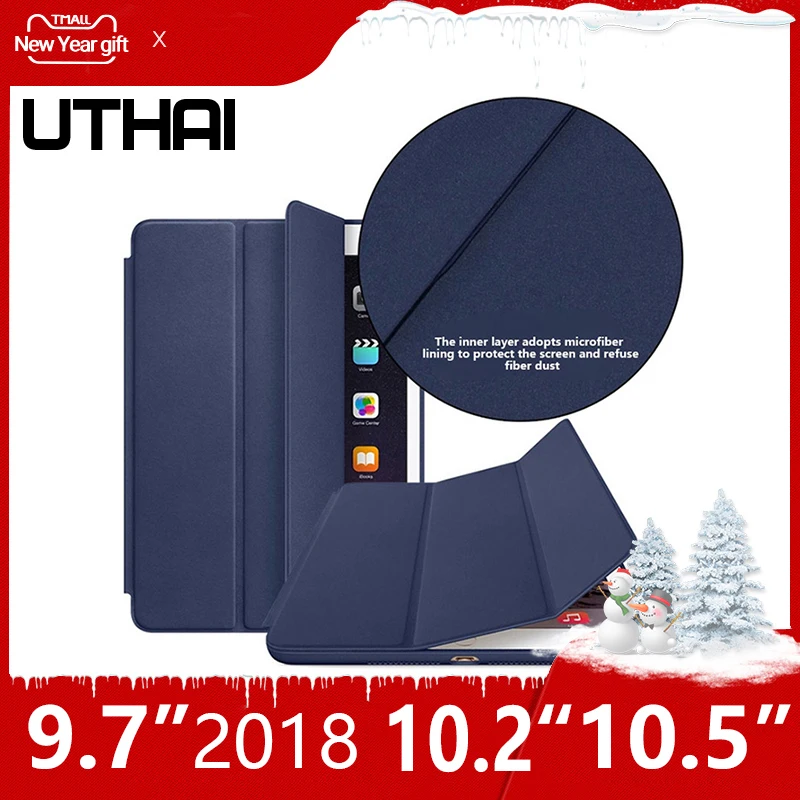 

UTHAI E019 for iPad 10.2 case 2019 TPU soft waterproof silicone case, can automatically sleep / wake for Air 3 10.5 for 9.7 2018