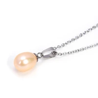 beritafon natural freshwater cultured rice oval pearl necklace for women or girls