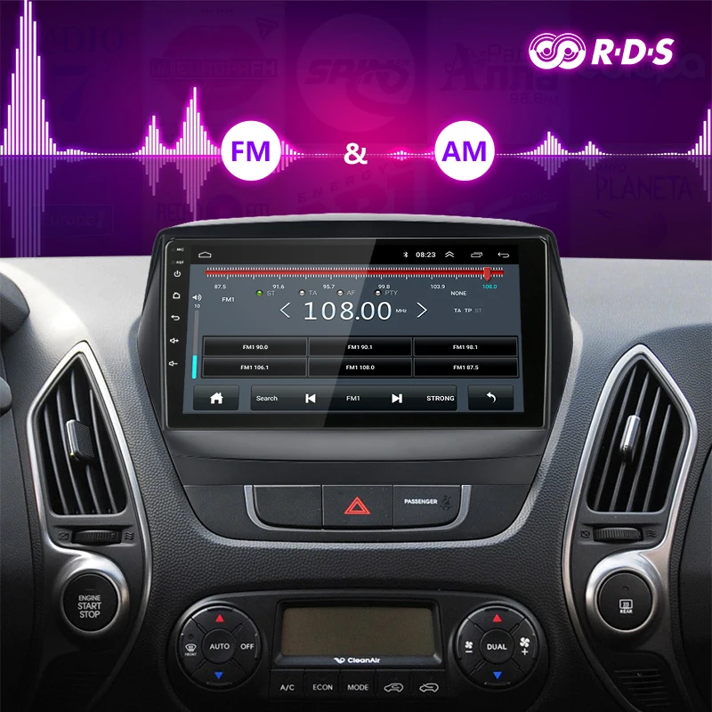 Vtopek 4G wifi 2 Din 9 &quotАвтомагнитола Android DSP RDS 2G + 32G Сенсорное зеркало Ссылка для hyundai Tucson