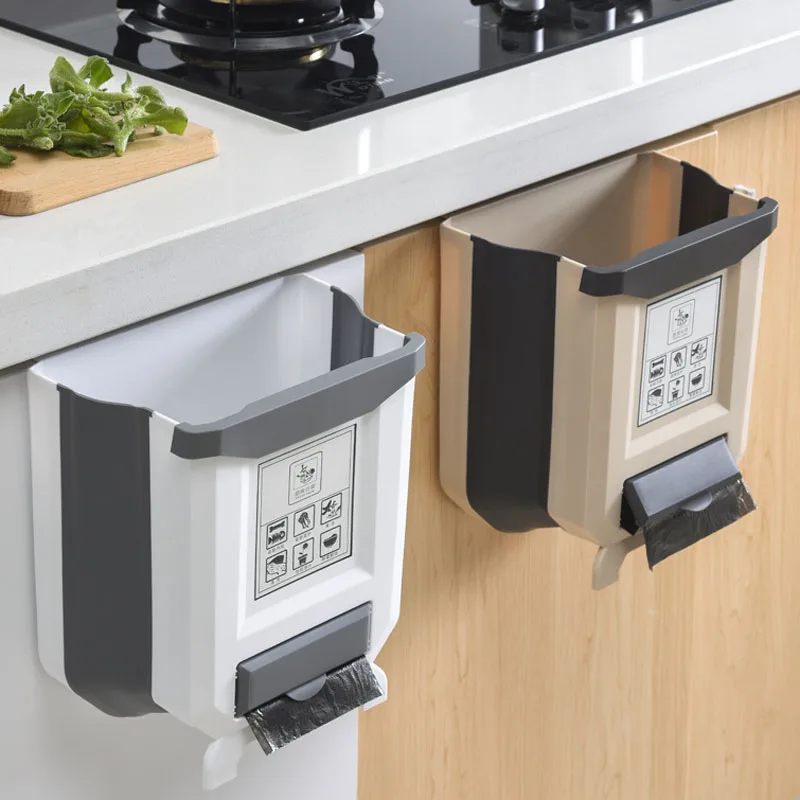 Ванная кухня мусорное ведро Складное с выдвижным ящиком дверь шкафа подвесное