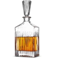 crystal lead free whiskey decanter liquor decanter with glass stopper for alcohol bourbon scotch 650ml