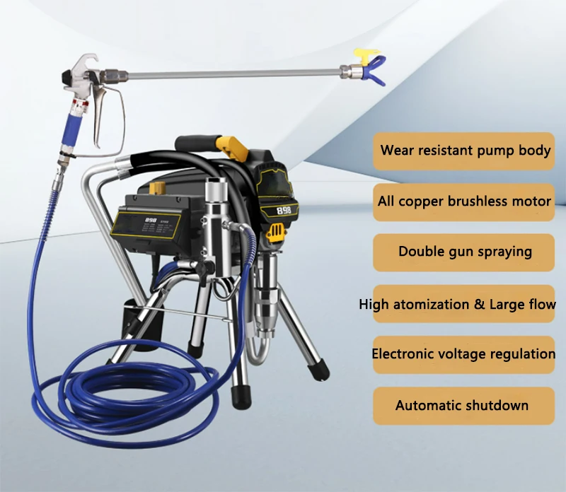 

4000W Big power Electric high pressure Airless Spraying machine Emulsion paint/Anti-Rusting Paint Wall coating Sprayer 6L/min