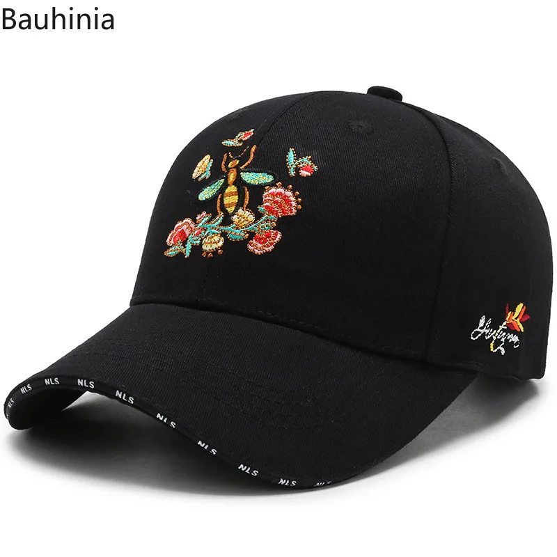 

Bauhinia Embroidery Baseball Cap Casual Cute Casquette Fitted Dad hats For Men Women Sport Fly Bone Gorras