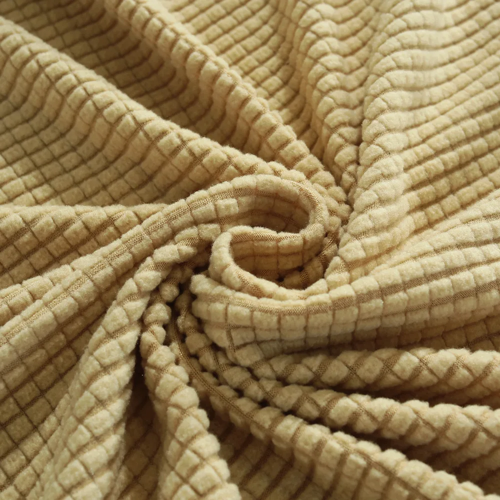 Однотонный чехол для дивана Claroom из кукурузного флиса эластичный в гостиной