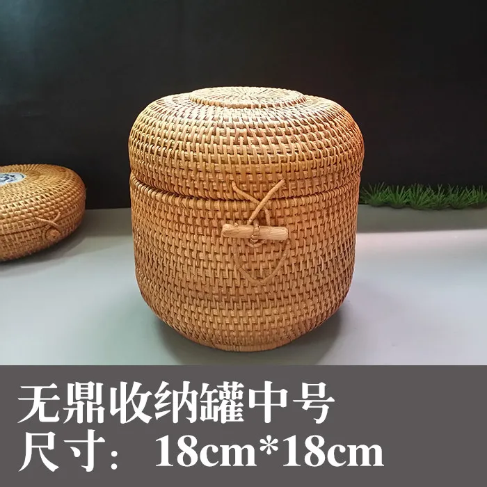 

Storage Basket checking Multifunction Rattan organizadores for sundries jewelry tea ornaments food Storage container organizer