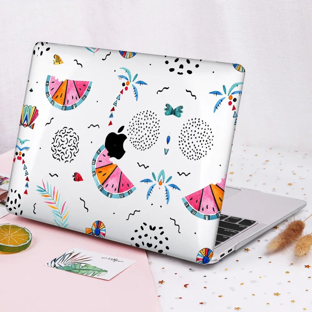 Пластиковый жесткий чехол для Macbook 12 Air Pro retina 11 13 1" для Mac Book New Pro 13,3 15,4" Touch bar A2159 летний узор