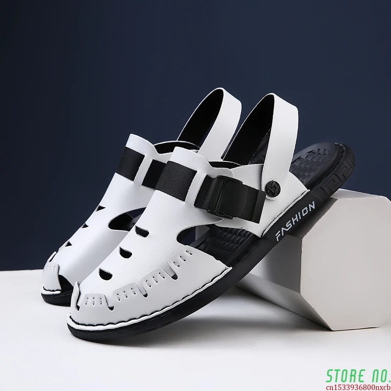 

2021 New Men's Sandals Outdoor Leisure Beach Waterproof Shoes For Men Fashion Summer Slip Resistant Male Flats Sneakers