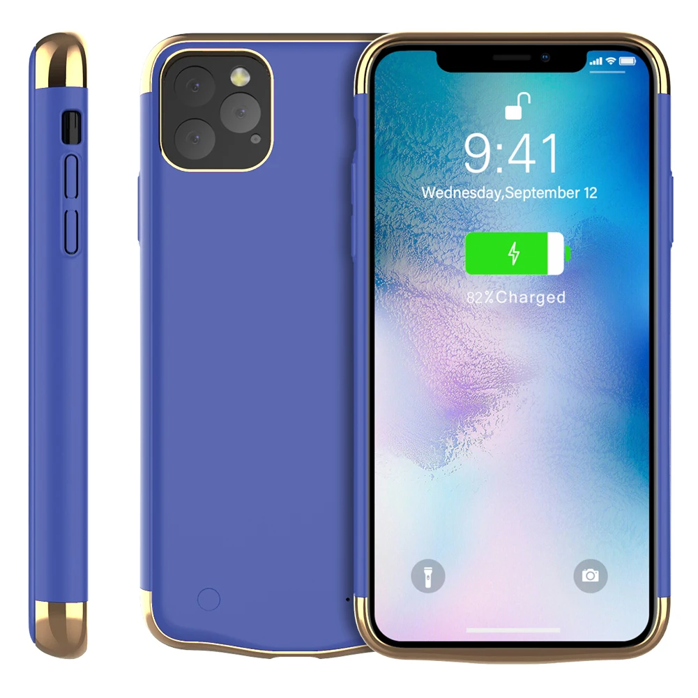Для iPhone 11 Pro Max 6,5 дюймов 11 6,1 дюймов Чехол для зарядного устройства 6000 мАч Внешняя резервная Зарядка power Bank крышка аккумулятора