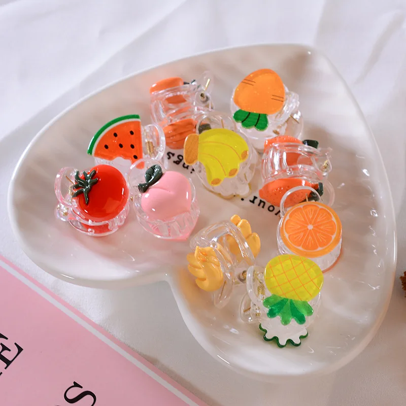 Модные детские аксессуары для волос девочек зажим с мультяшным рисунком фрукты