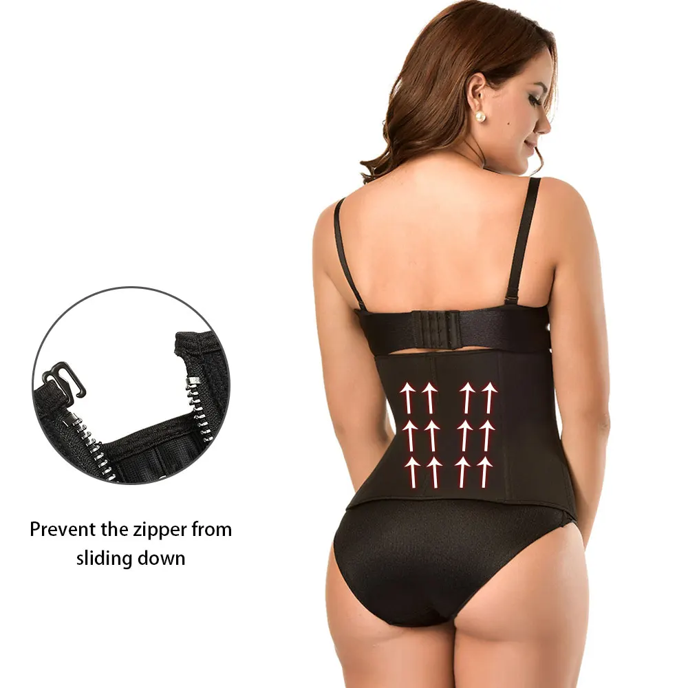 Women Waist Trainer With Zipper Plus Size Best Strapless Shapewear Fast-sweat Neoprene Corset Shaper Bodysuit | Женская одежда
