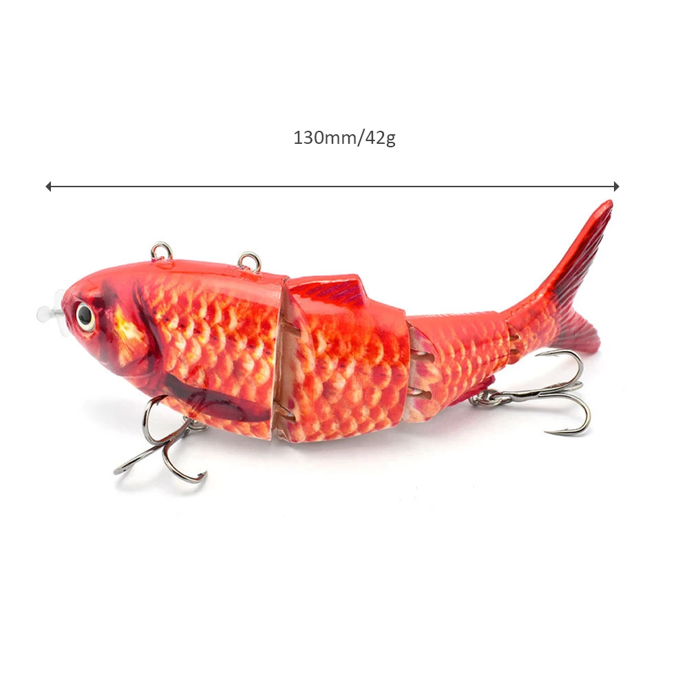 

Robot Electric Wobbler Fishing Bait 4-segment Automatic Swimming Fishing Bait SwimbaitUSB LED Light Propeller Smart Fishing Bait